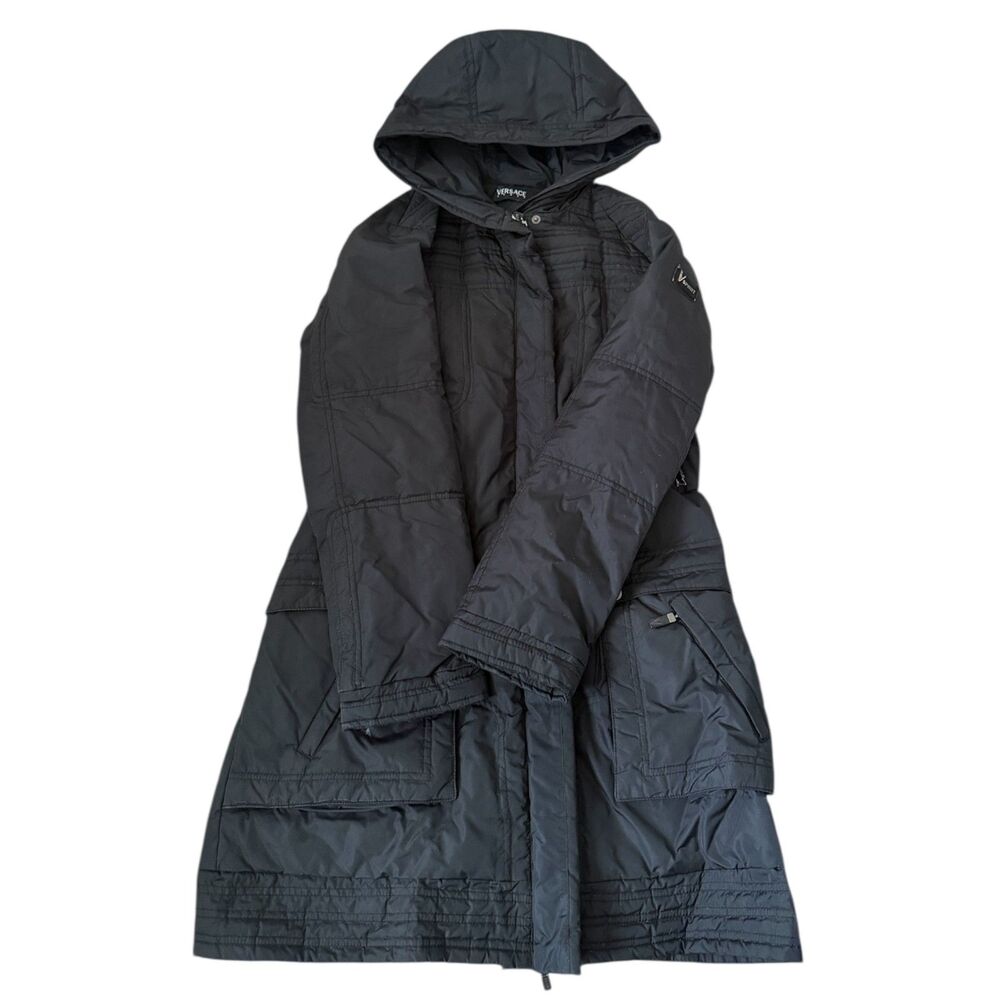 Vintage Versace Sport Black Jacket Full Zip Up Women Size XS